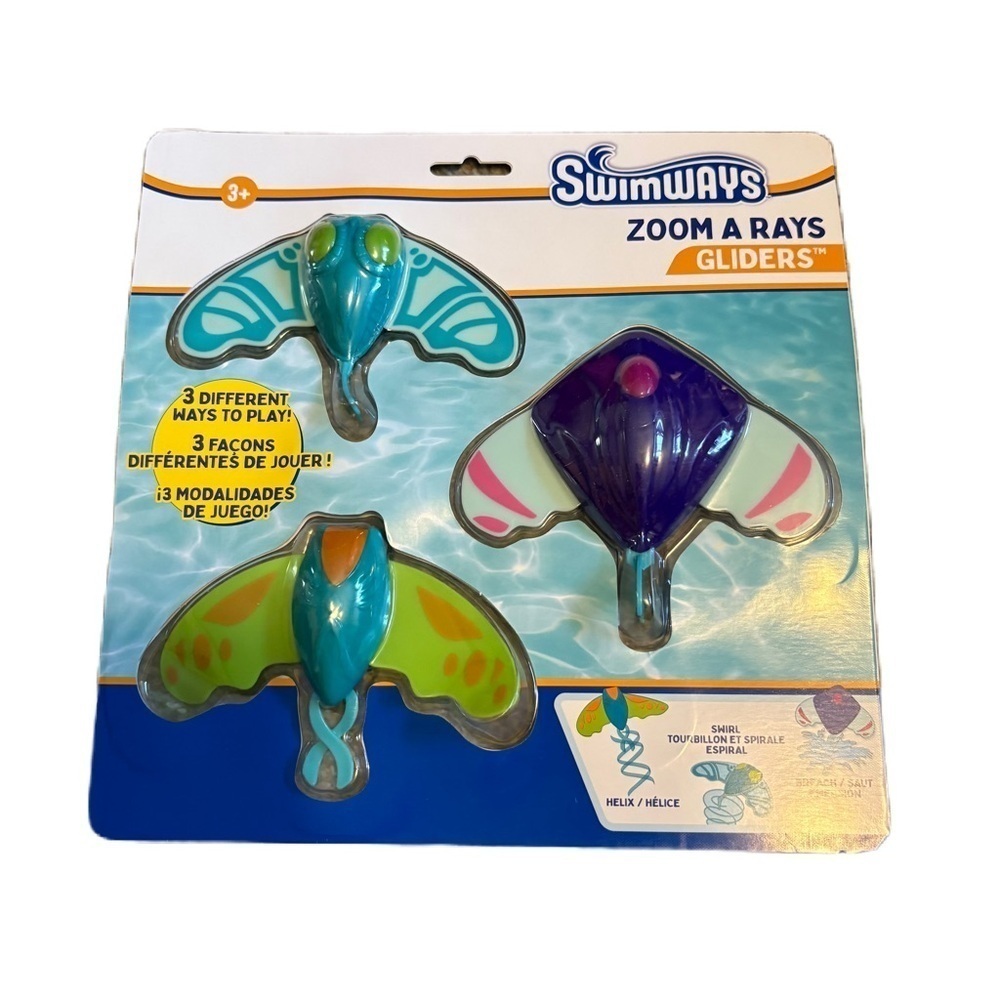 SwimWays Zoom A Rays Gliders - Blue, Green, Purple NEW Water Pool Toy